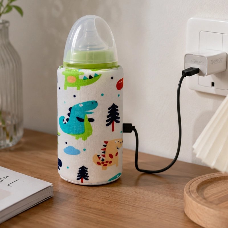 Chauffe biberon nomade dinosaure,  branché sur la table