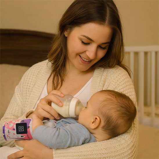Chauffe biberon portable, manman donne du lait a bébé
