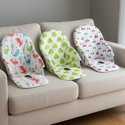 Coussin chaise haute , les coussins sont disposés côte à côte sur le canapé